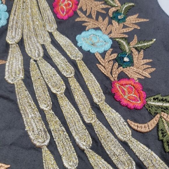 John John Made In Heaven Embroidered Open Vest Multicolor Size Medium - Picture 3 of 11